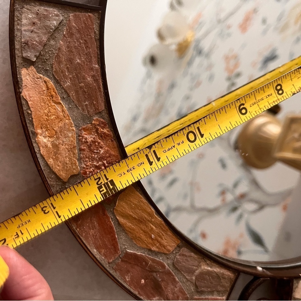 Stone and metal vanity tray round - Picture 9 of 9